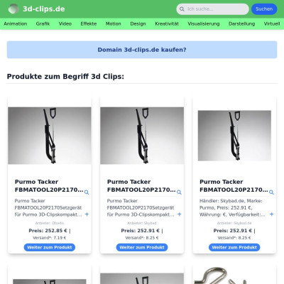 Screenshot 3d-clips.de