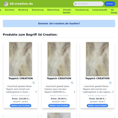 Screenshot 3d-creation.de