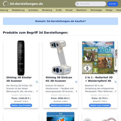 Screenshot 3d-darstellungen.de