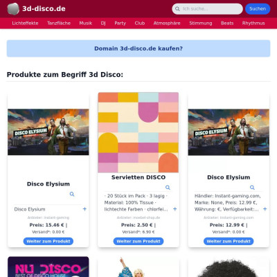 Screenshot 3d-disco.de