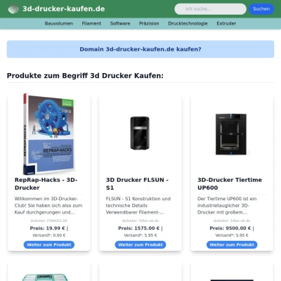 Screenshot 3d-drucker-kaufen.de
