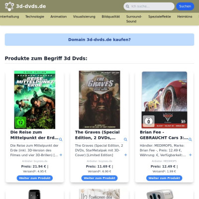 Screenshot 3d-dvds.de