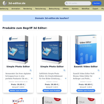 Screenshot 3d-editor.de