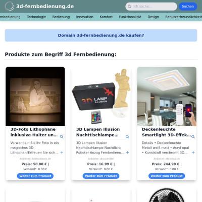 Screenshot 3d-fernbedienung.de