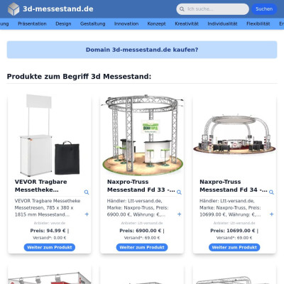 Screenshot 3d-messestand.de