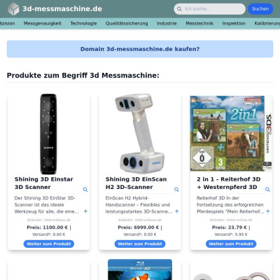 Screenshot 3d-messmaschine.de