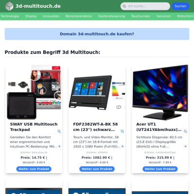 Screenshot 3d-multitouch.de