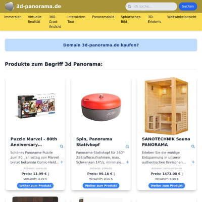 Screenshot 3d-panorama.de