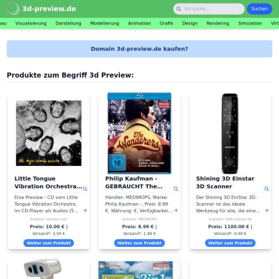 Screenshot 3d-preview.de