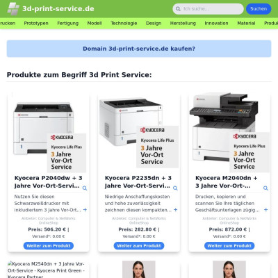 Screenshot 3d-print-service.de