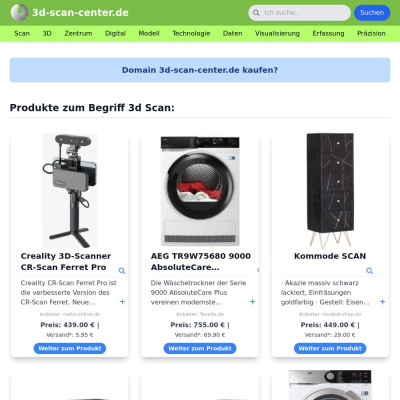 Screenshot 3d-scan-center.de