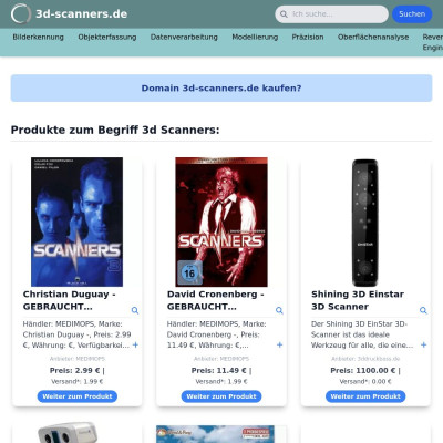 Screenshot 3d-scanners.de