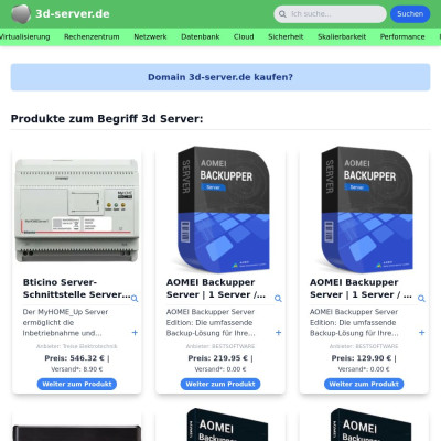 Screenshot 3d-server.de