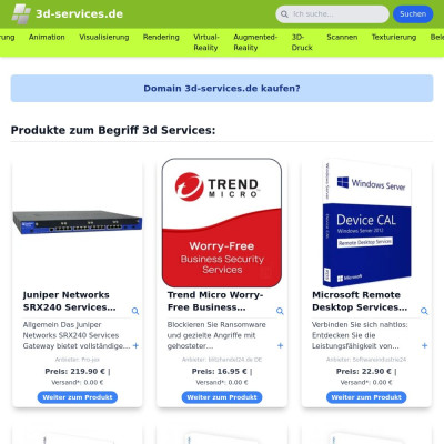Screenshot 3d-services.de