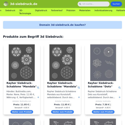 Screenshot 3d-siebdruck.de