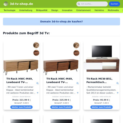 Screenshot 3d-tv-shop.de