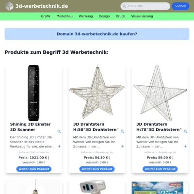 Screenshot 3d-werbetechnik.de