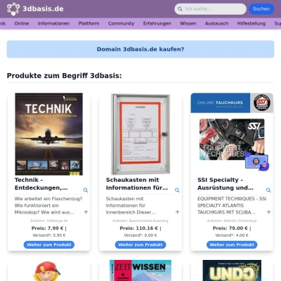 Screenshot 3dbasis.de