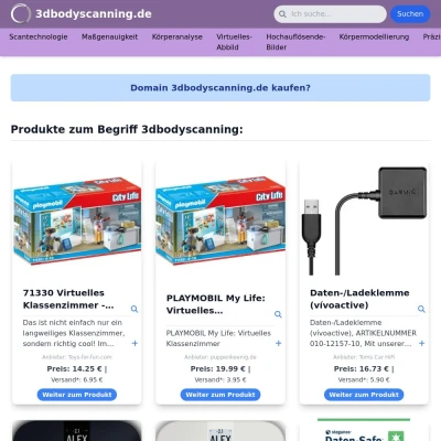 Screenshot 3dbodyscanning.de