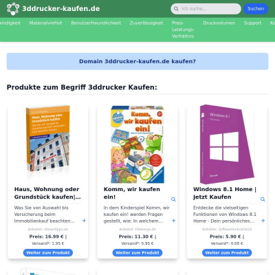 Screenshot 3ddrucker-kaufen.de