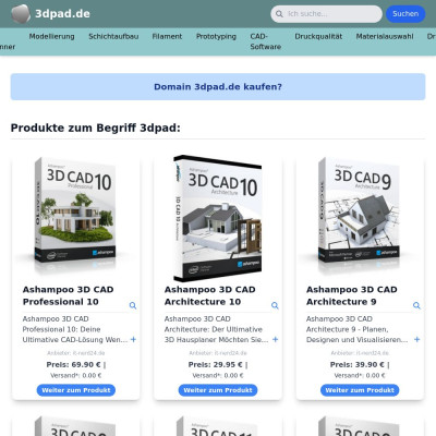 Screenshot 3dpad.de
