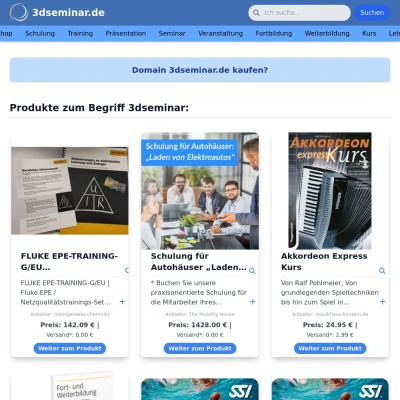 Screenshot 3dseminar.de