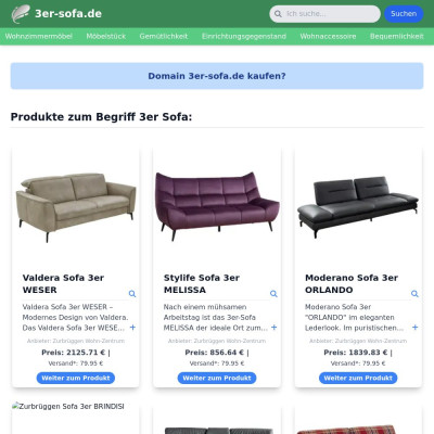 Screenshot 3er-sofa.de