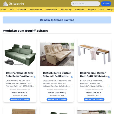 Screenshot 3sitzer.de
