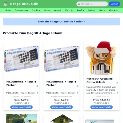 Screenshot 4-tage-urlaub.de