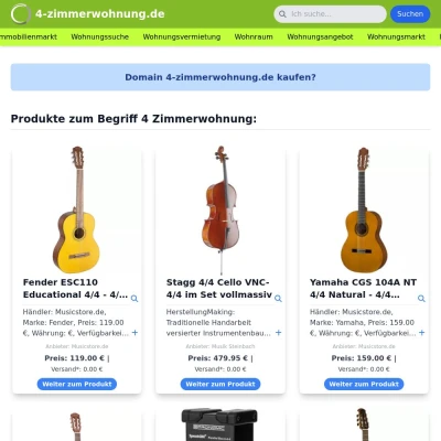 Screenshot 4-zimmerwohnung.de