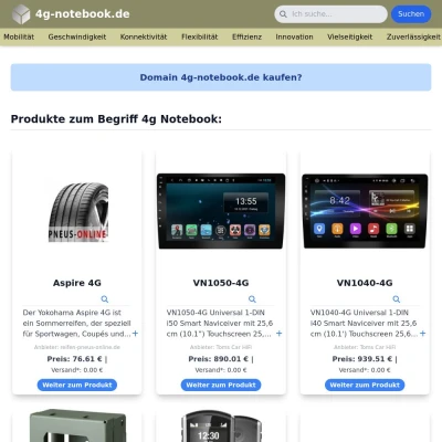Screenshot 4g-notebook.de