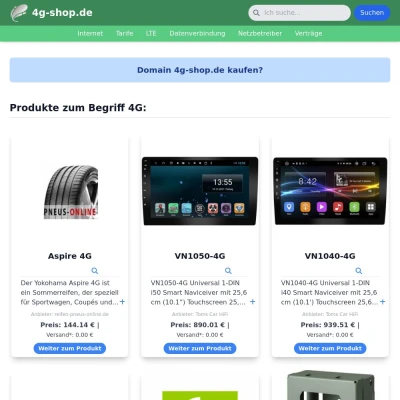 Screenshot 4g-shop.de