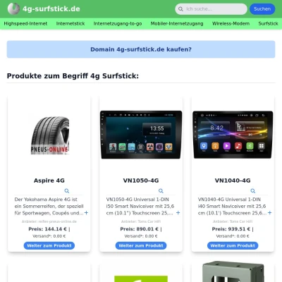 Screenshot 4g-surfstick.de