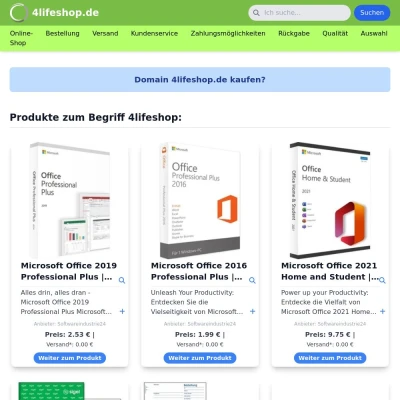 Screenshot 4lifeshop.de