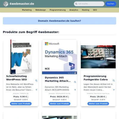 Screenshot 4webmaster.de