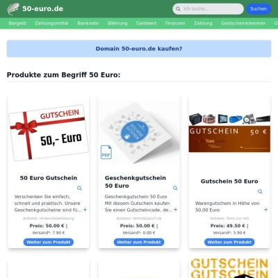 Screenshot 50-euro.de