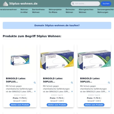 Screenshot 50plus-wohnen.de