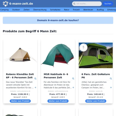 Screenshot 6-mann-zelt.de