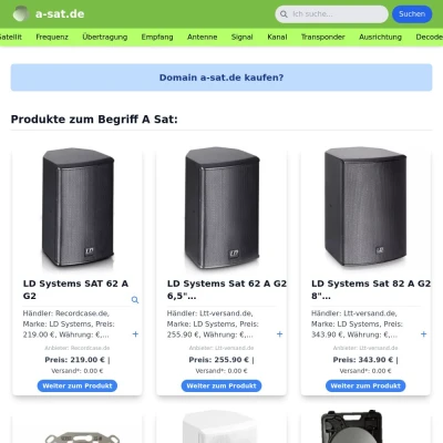 Screenshot a-sat.de