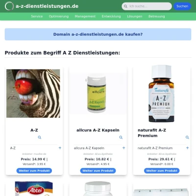 Screenshot a-z-dienstleistungen.de