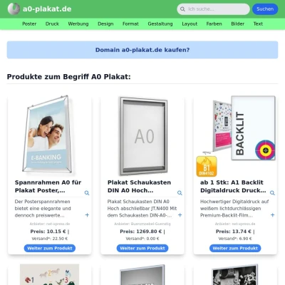 Screenshot a0-plakat.de