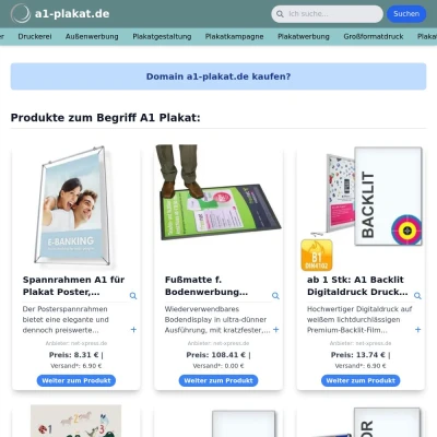 Screenshot a1-plakat.de