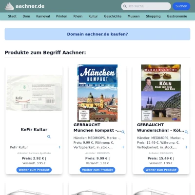 Screenshot aachner.de