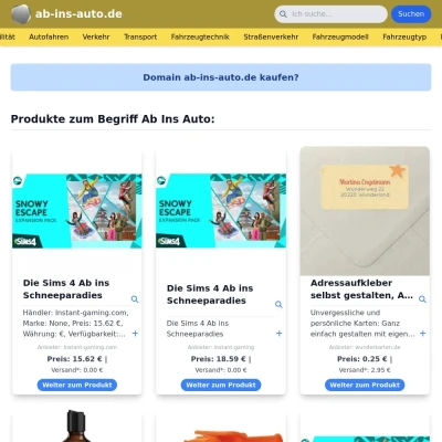 Screenshot ab-ins-auto.de