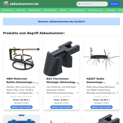 Screenshot abbauhammer.de