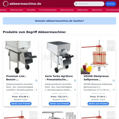 Screenshot abbeermaschine.de