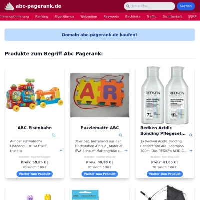 Screenshot abc-pagerank.de