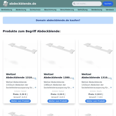 Screenshot abdeckblende.de