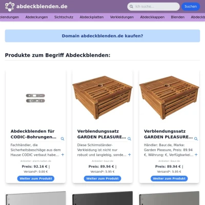 Screenshot abdeckblenden.de