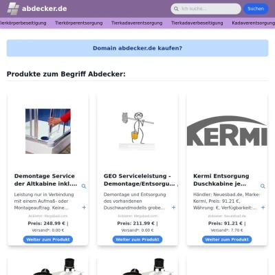 Screenshot abdecker.de
